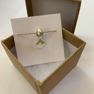 Pandora Essence “Appreciation” sterling silver dangle charm in a kraft gift box